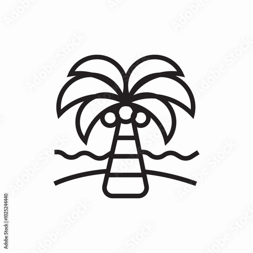 palm tree icon sign vector