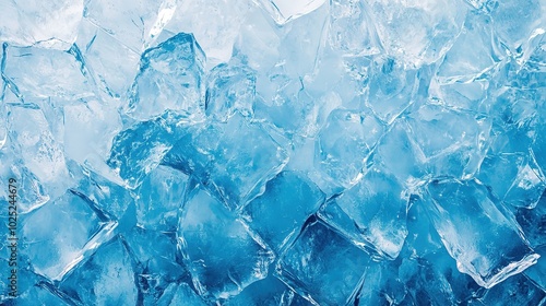 Geometric blue ice texture background