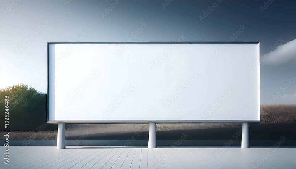 Blank billboard on a clear day, ready for advertising. Blank billboard on a clear day, ready for advertising.
