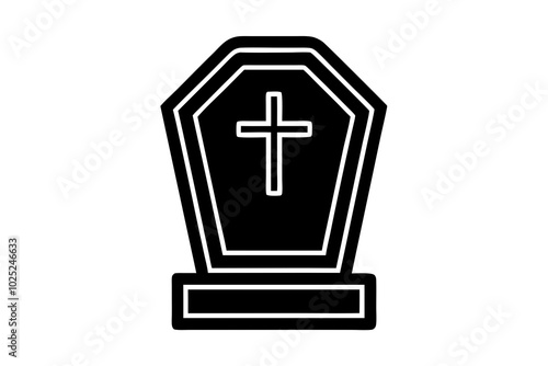 funeral icon. vector.Editable stroke.linear style sign for use web design,logo.Symbol illustration.