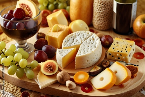 Lots of food with Cheese slice photo