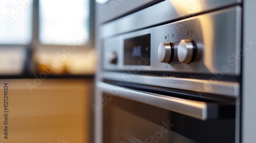 modern kitchen oven showing its elegant design generative ai