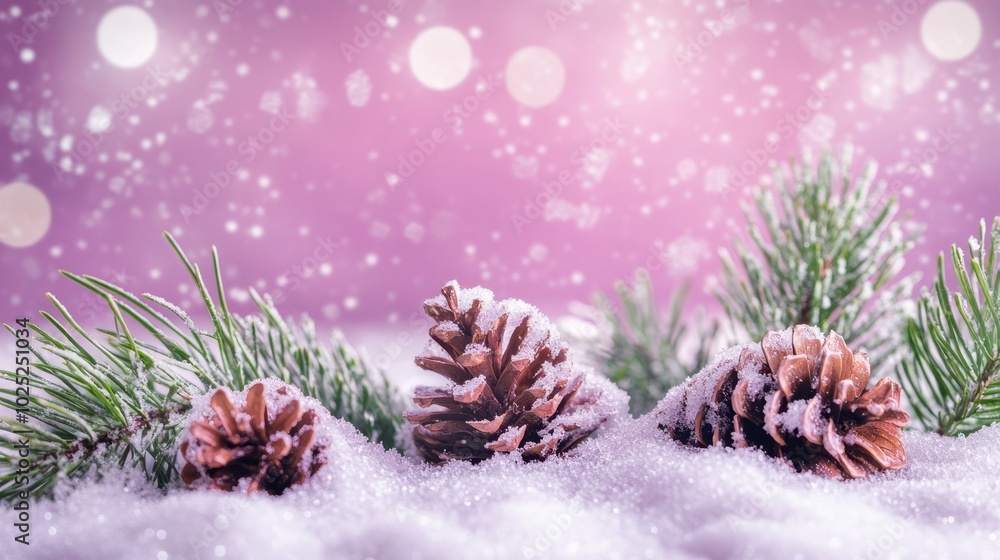 The Snowy Pinecones and Sprigs The Snowy Pinecones and Sprigs