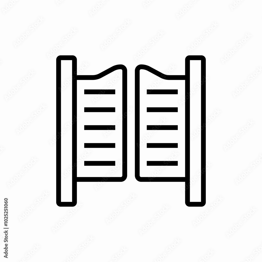saloon door icon sign vector saloon door icon sign vector