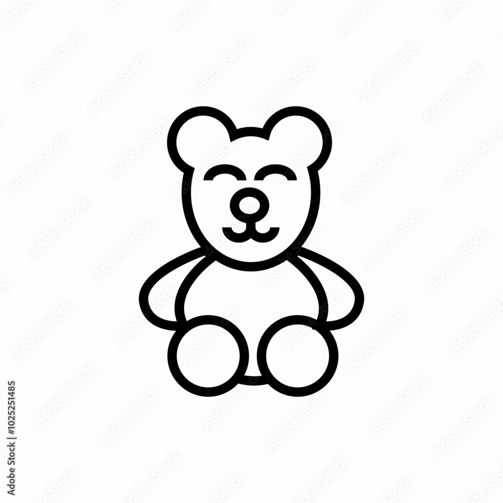 toy bear icon sign vector toy bear icon sign vector