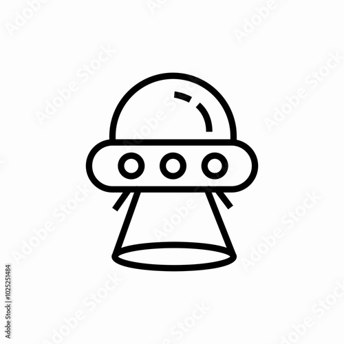 ufo alien icon sign vector