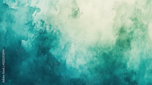 photo of a watercolor wash texture in soothing blue and green hues, with soft, calming and artistic backdrop 