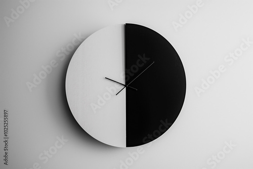 Minimalist clock with no numbers and simple hands