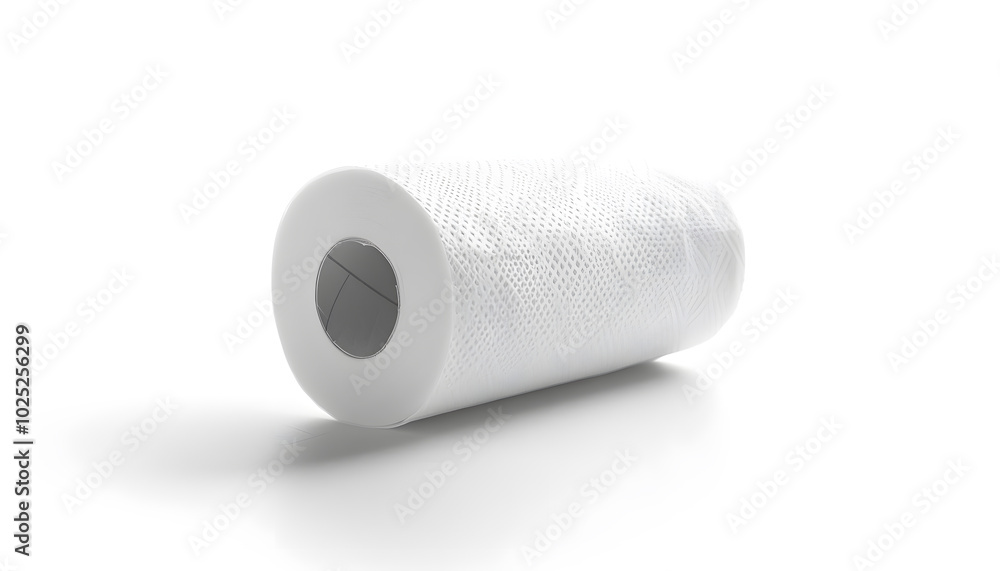 One toilet paper roll isolated on white One toilet paper roll isolated on white