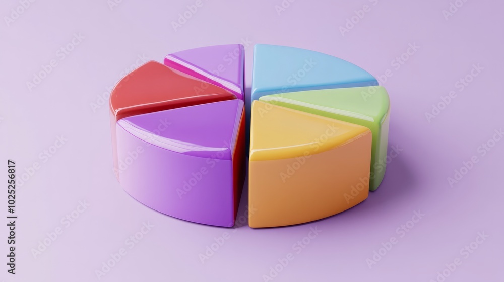 Multicolor 3D circular graphic with glossy finish generative ai Multicolor 3D circular graphic with glossy finish generative ai