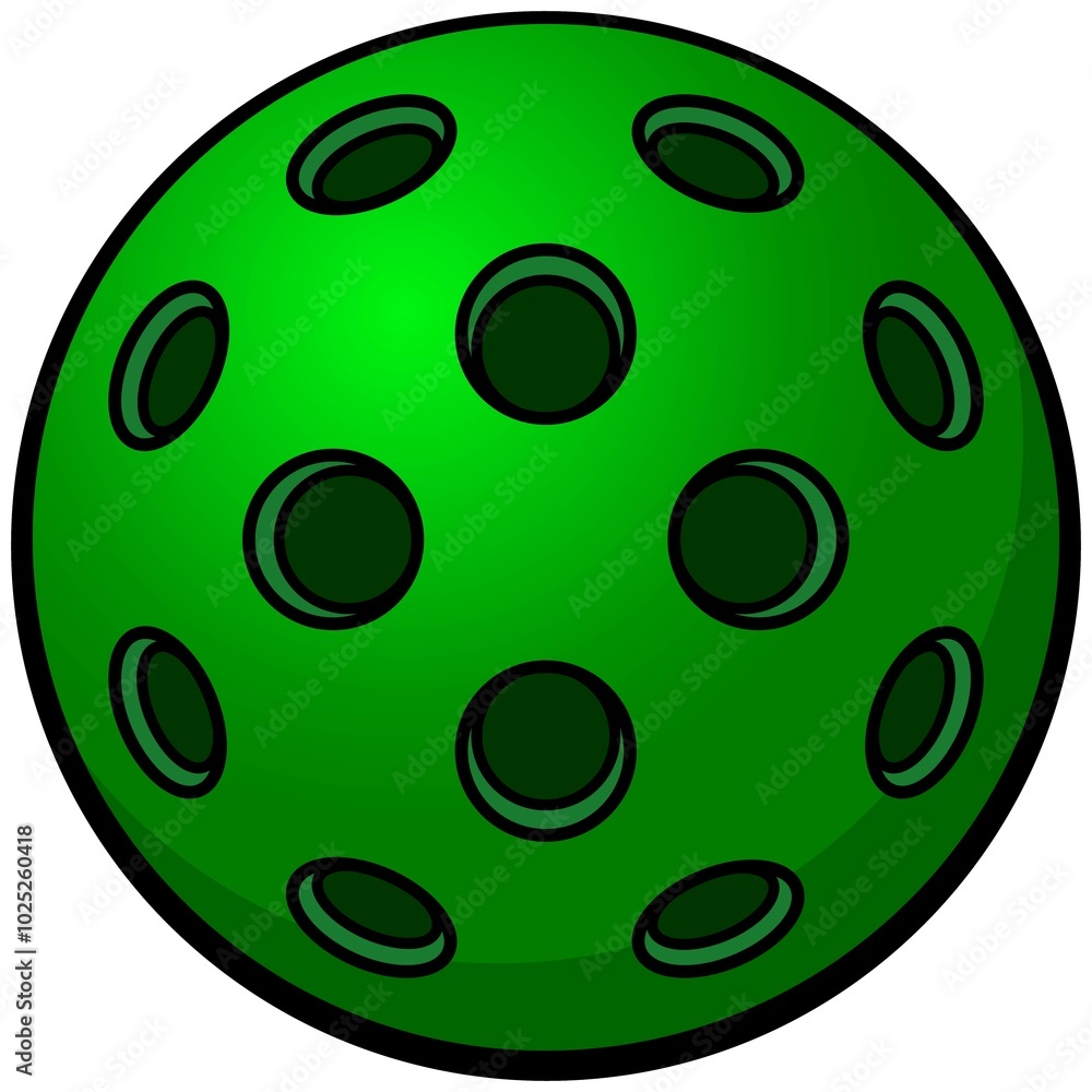 Pickleball Green, Hand Drawn Illustration Pickleball Green, Hand Drawn Illustration