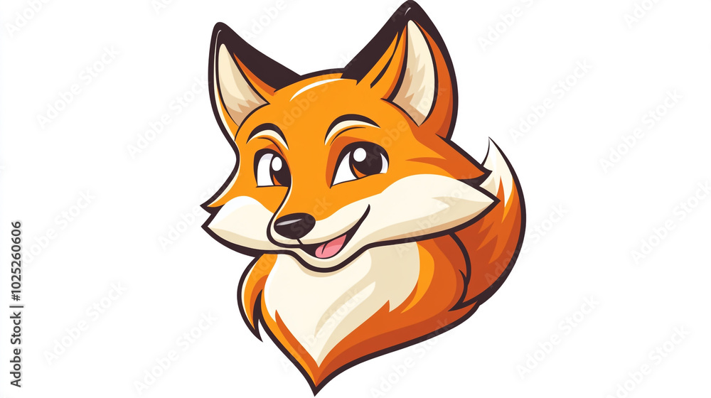 Cute Cartoon Fox Head Illustration Adorable Animal Character Design Cute Cartoon Fox Head Illustration Adorable Animal Character Design