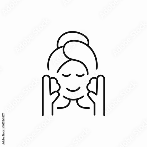 care face skin icon sign vector