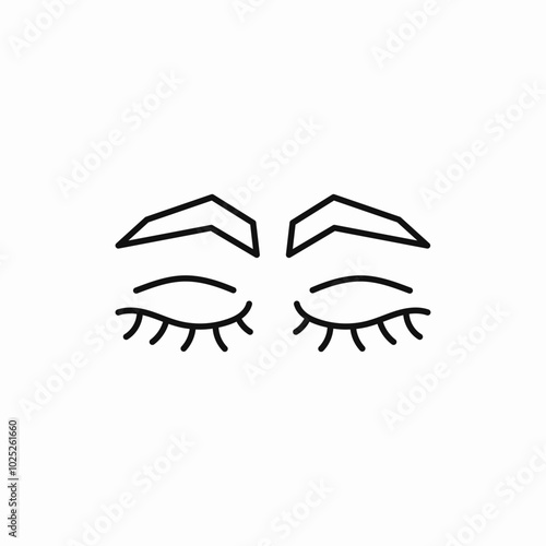closed eyes icon sign vector