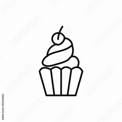 cupcake sweat icon sign vector