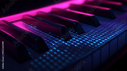 Wallpaper Mural A keyboard with a blue and purple background Torontodigital.ca