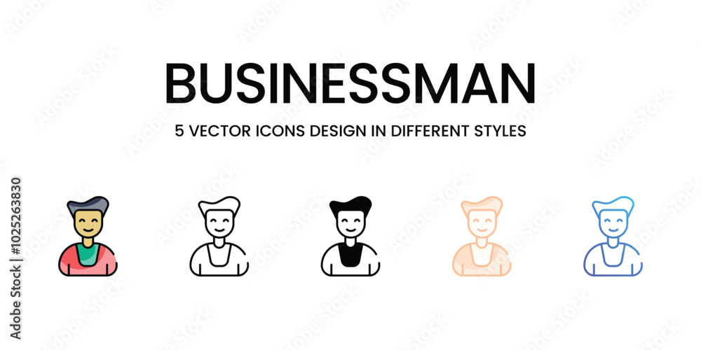 Businessman vector icons set ready to use stock illustration Businessman vector icons set ready to use stock illustration