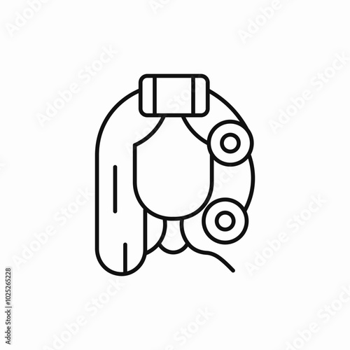 hair curlers icon sign vector
