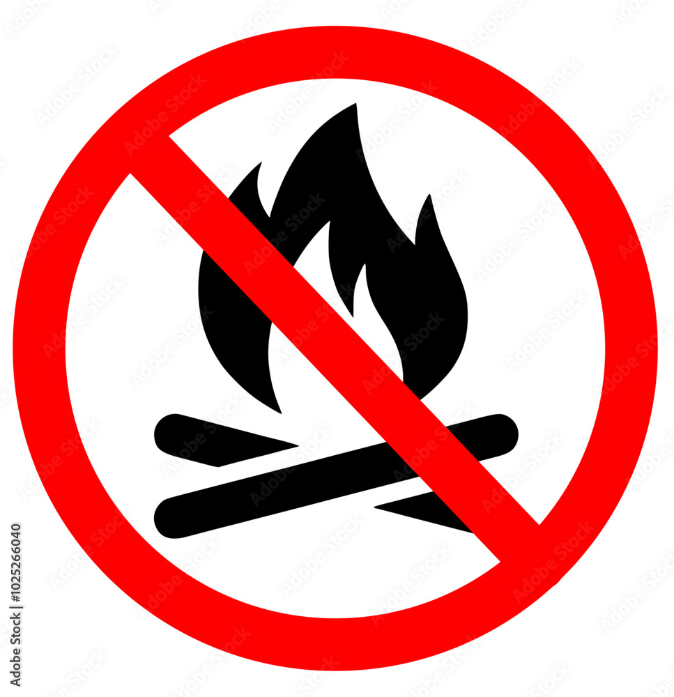 no campfire sign, campfire is forbidden, no firework no campfire sign, campfire is forbidden, no firework