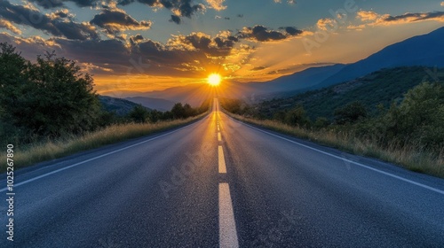 straight paved road generative ai