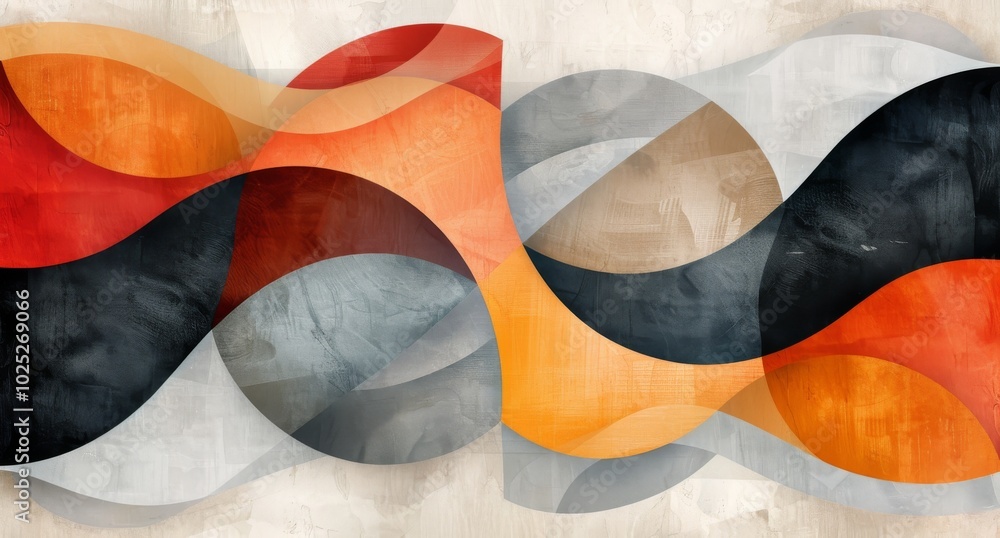 Abstract Colorful Waves Design With Geometric Shapes and Patterns Abstract Colorful Waves Design With Geometric Shapes and Patterns