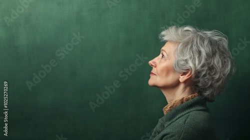 old woman side profile generative ai