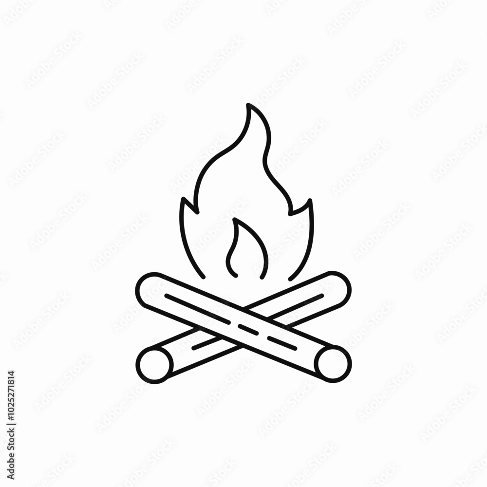 bonfire flame icon sign vector bonfire flame icon sign vector