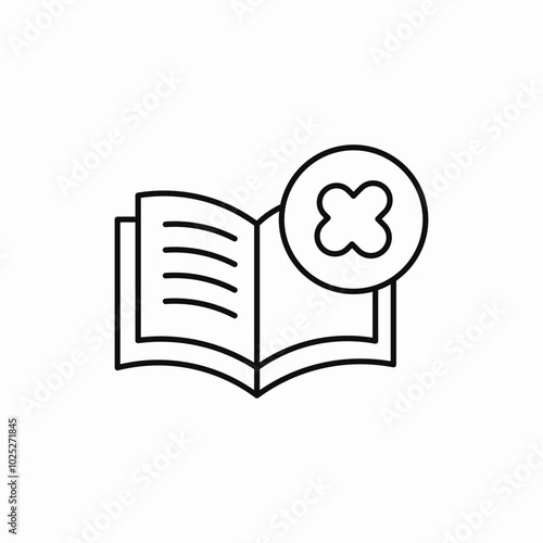book error icon sign vector