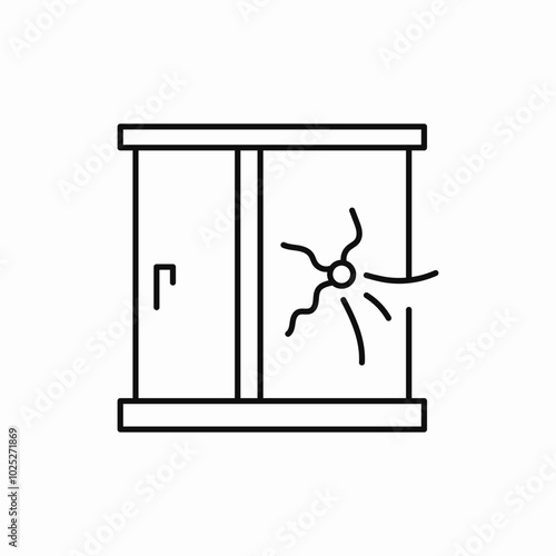 broken cabinet icon sign vector