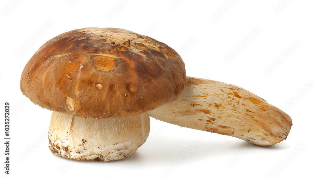 Fresh wild porcini mushroom isolated on white Fresh wild porcini mushroom isolated on white