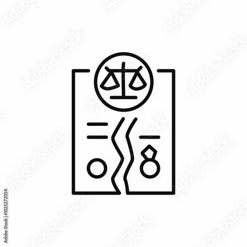 court divorce icon sign vector