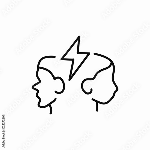 family quarrel icon sign vector