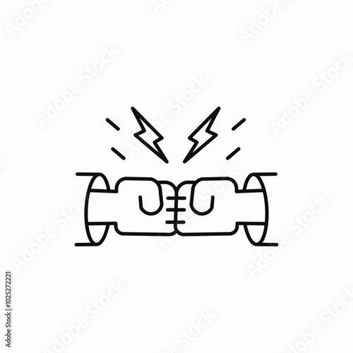 fight versus icon sign vector