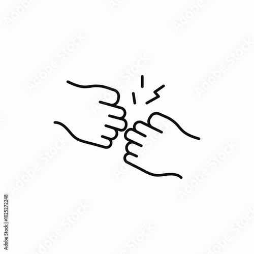 fist fight icon sign vector