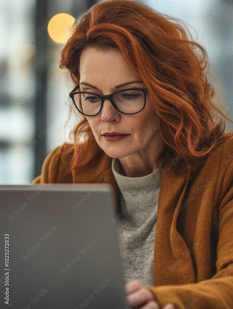 Busy Businesswoman on Laptop Busy Businesswoman on Laptop