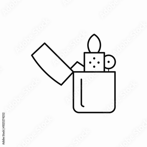lighter smoke icon sign vector