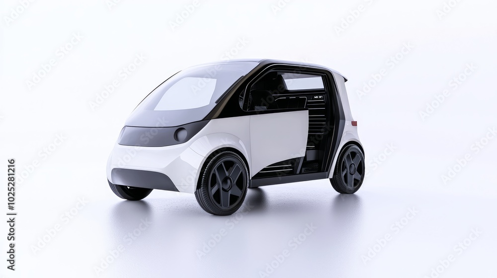 Futuristic Urban Mobility Concept - 3D Render of Foldable Electric Compact Car with Innovative Storage Solutions Futuristic Urban Mobility Concept - 3D Render of Foldable Electric Compact Car with Innovative Storage Solutions