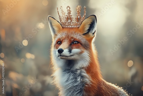 A Fox Wearing a Crown