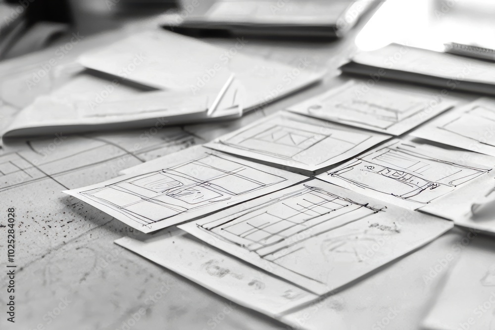 UX design process visualized by wireframes, user flows, and high ...