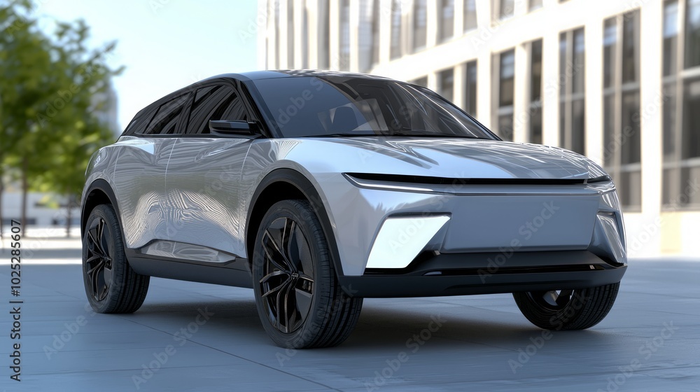 Futuristic Electric Concept Car Design - Ultra-Detailed 3D Render of a Safe and Stylish Compact Crossover with High Ground Clearance Futuristic Electric Concept Car Design - Ultra-Detailed 3D Render of a Safe and Stylish Compact Crossover with High Ground Clearance