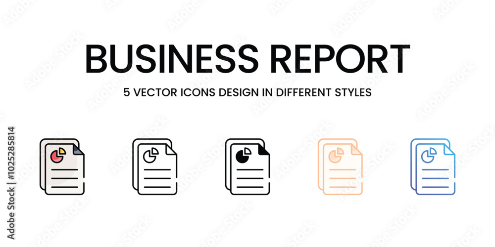 Business Report vector icons set ready to use stock illustration Business Report vector icons set ready to use stock illustration
