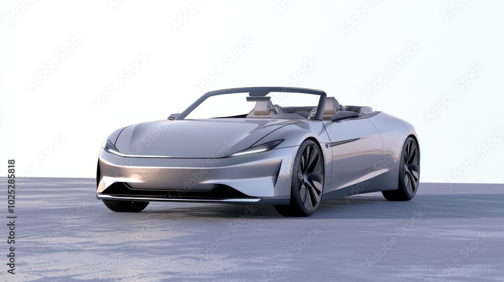 Futuristic Electric Convertible Concept Car Design with Retractable Hardtop | Ultra-Detailed 3D Render Illustration Futuristic Electric Convertible Concept Car Design with Retractable Hardtop | Ultra-Detailed 3D Render Illustration