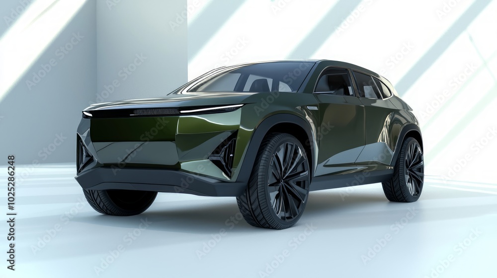 Futuristic Electric SUV Concept Design for Modern Families - Ultra-Detailed 3D Render Illustration Futuristic Electric SUV Concept Design for Modern Families - Ultra-Detailed 3D Render Illustration