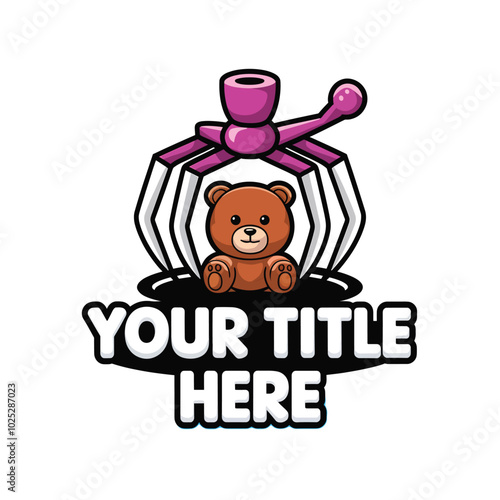 A cartoonish-style logo for a claw machine venue