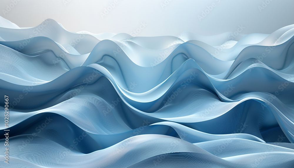 Obraz premium Minimalist 3D Backdrop with Abstract Waves and Shadows