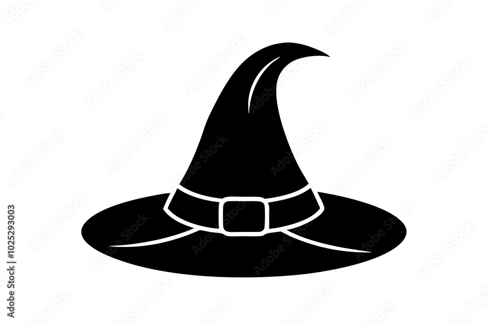 Halloween Witch Hat Vector Icon - Spooky Halloween Clipart & Graphic Element Halloween Witch Hat Vector Icon - Spooky Halloween Clipart & Graphic Element