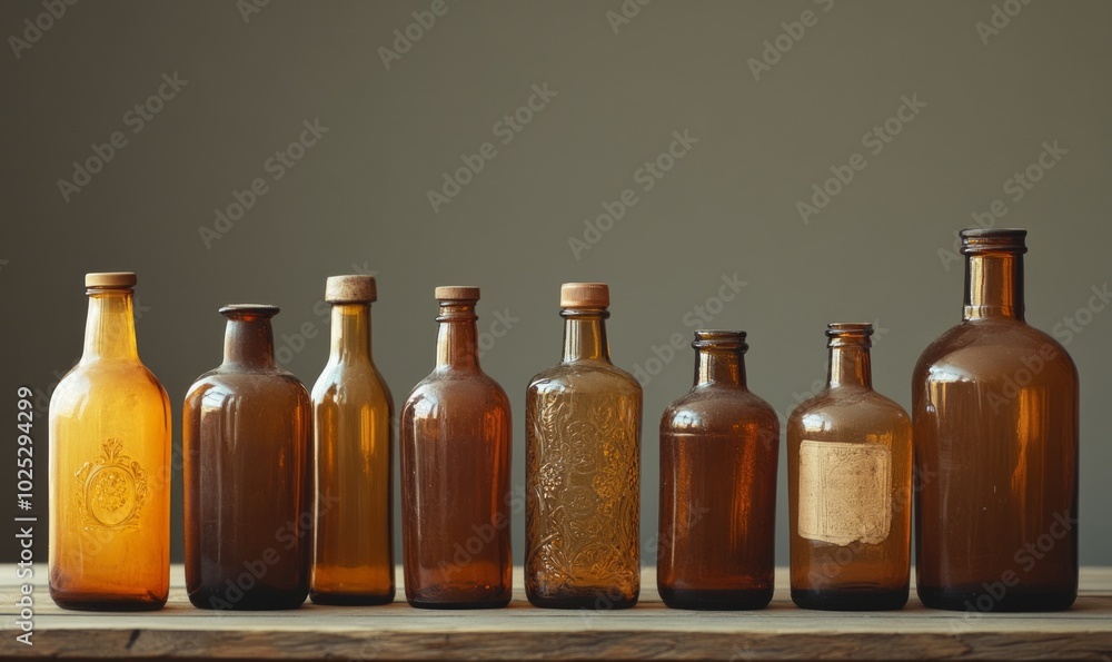 empty and brown glass bottles empty and brown glass bottles