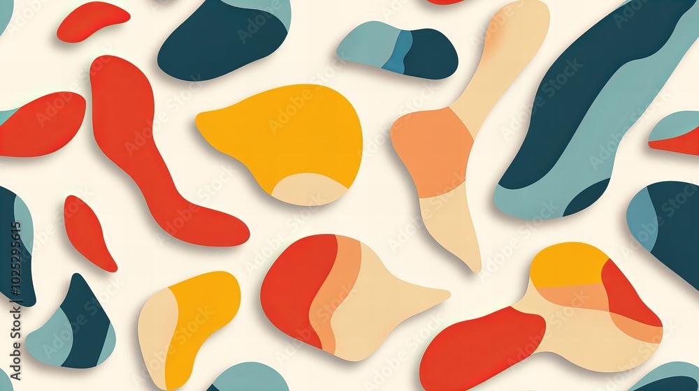 A colorful abstract painting with a lot of different shapes and colors A colorful abstract painting with a lot of different shapes and colors