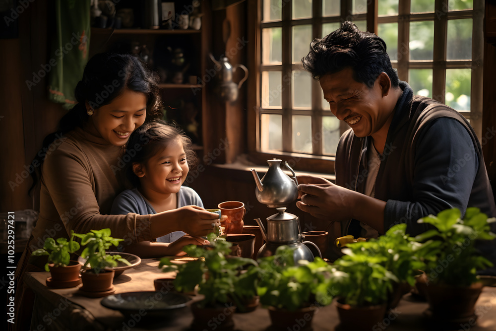 nepali family sitting in a tea house, nepali family in tea house nepali family sitting in a tea house, nepali family in tea house