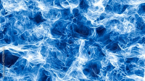 Abstract blue and white smoke pattern